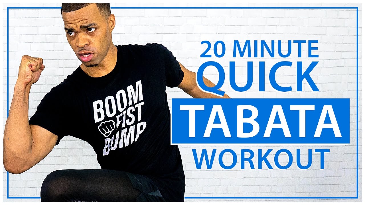20 Minute Quick Tabata HIIT Total Body No Equipment Cardio Workout