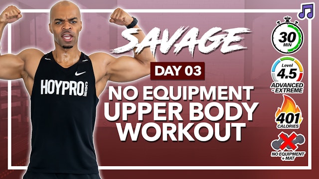 30 Minute BRUTAL Bodyweight  Arm Workout - SAVAGE #03 (Music)