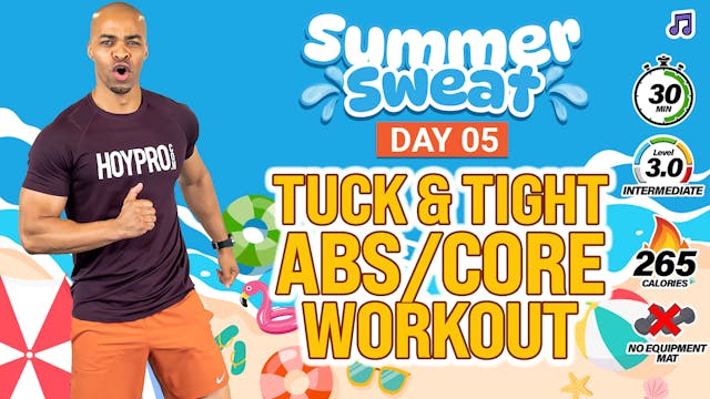 30 Minute Tuck & Tighten Abs (No Equi...