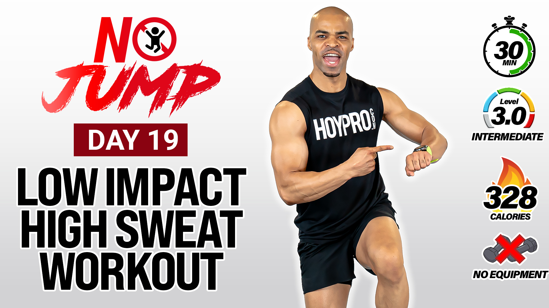 30 Minute Low Impact High Sweat Workout - NO JUMP #19