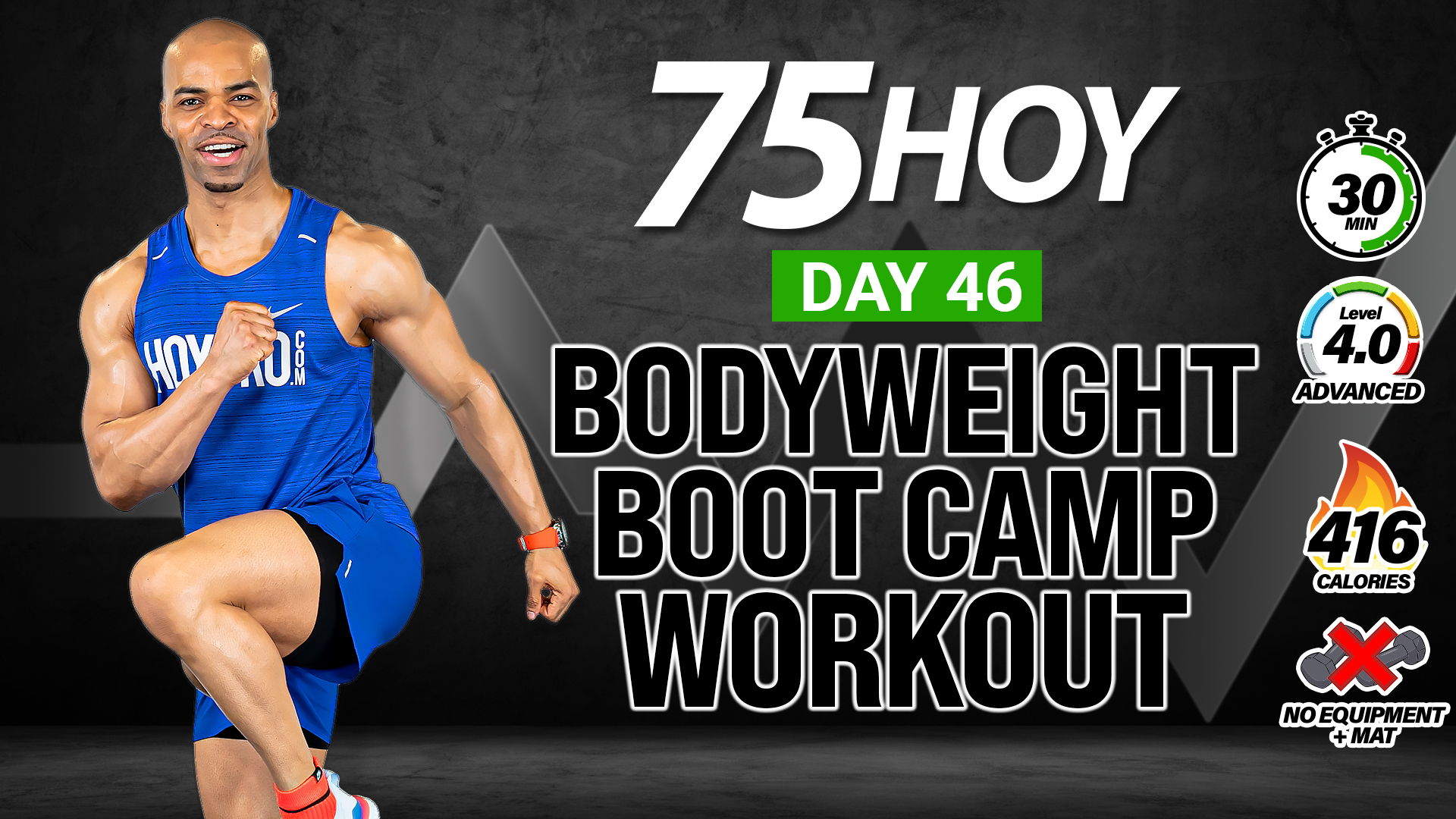 30 Minute Complete Bodyweight Boot Camp (No Equipment) - 75 HOY #46