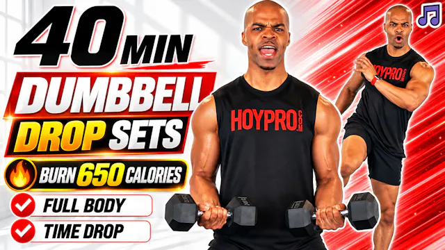 40 Minute Full Body Dumbbell Drop Sets | Time Drop Format