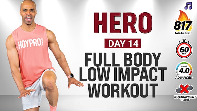30 & 60 Minute Full Body Low Impact HIIT Workout (No Equipment) - HERO #014