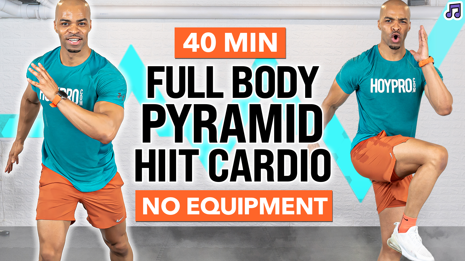 40 Minute INTENSE No Equipment Pyramid HIIT Workout