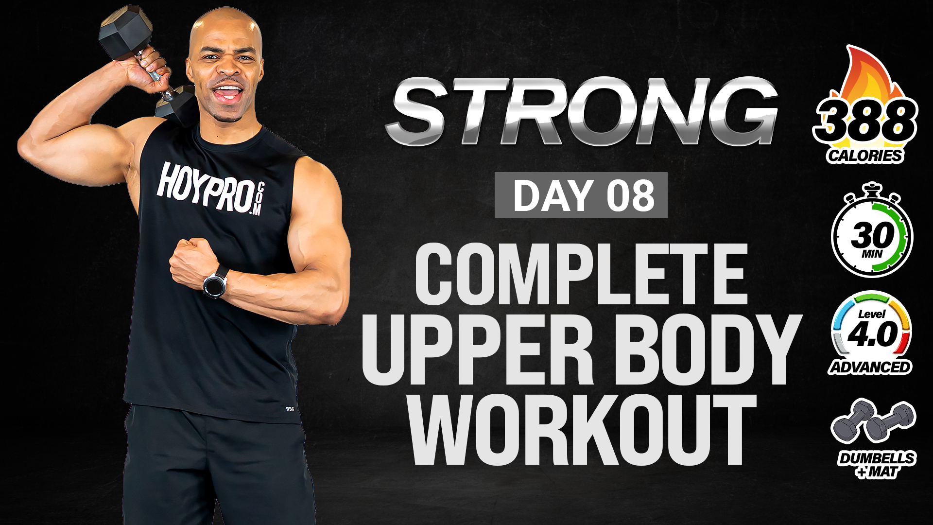 30 Minute Complete Upper Body Strength Workout - STRONG #008