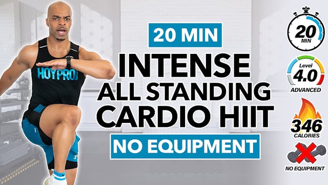 20 Minute ALL STANDING Cardio HIIT Wo...