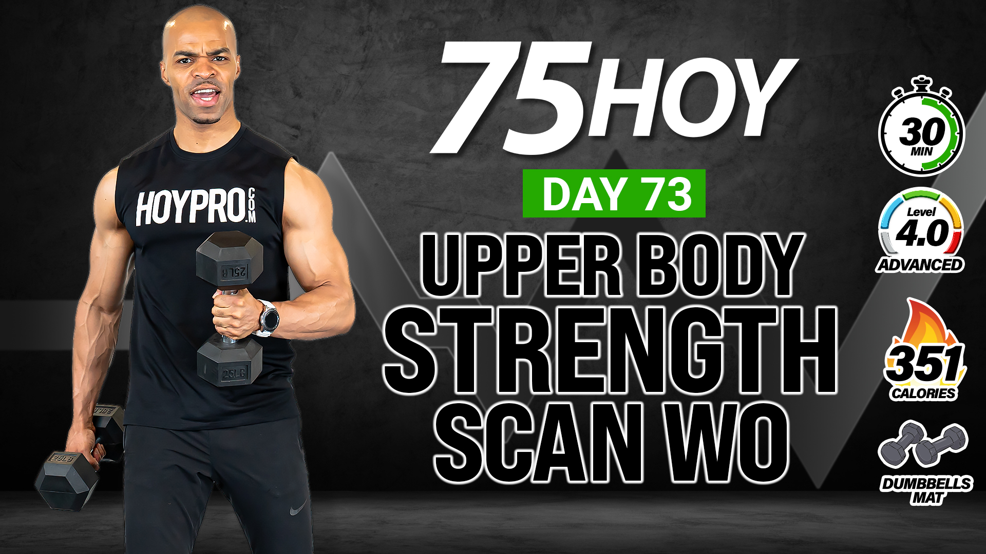30 Minute Upper Body Strength Scan Workout - 75 HOY #73