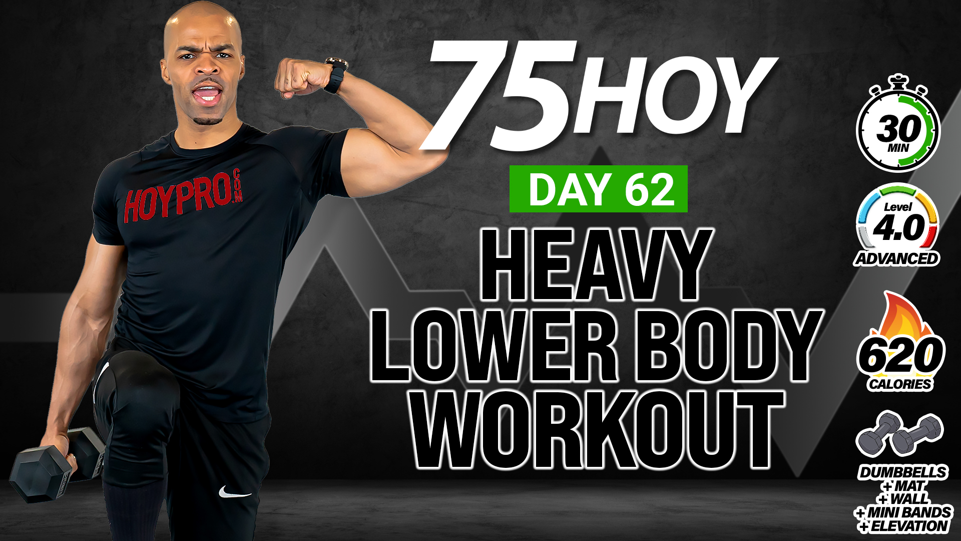 30 Minute Heavy Lower Body Strength Workout - 75 HOY #62