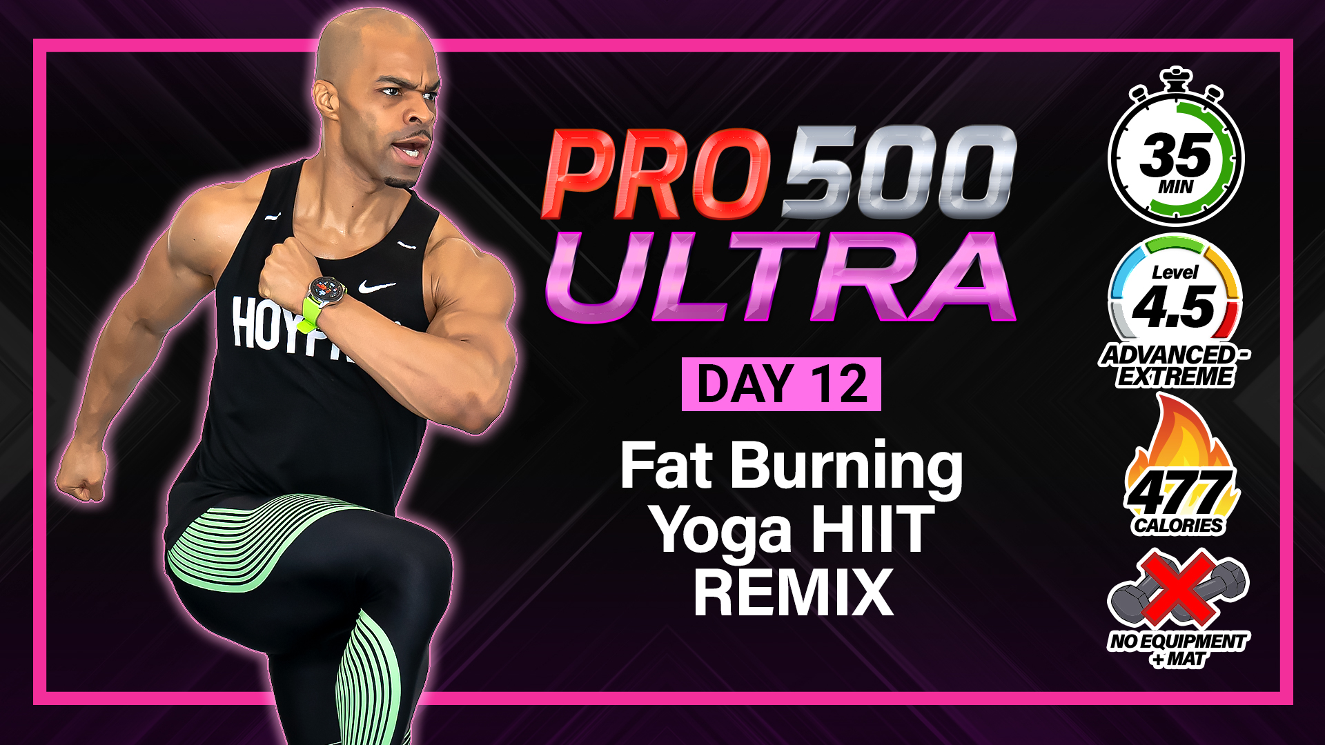 35 Minute Fat Burning Yoga HIIT REMIX - ULTRA #12