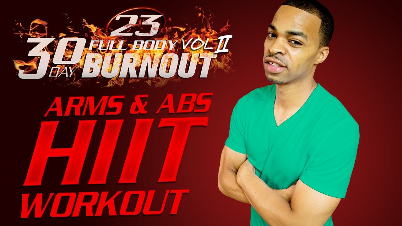 FBB2 #23 - 45 Minute Arms & Abs Toning HIIT Workout - 40-45