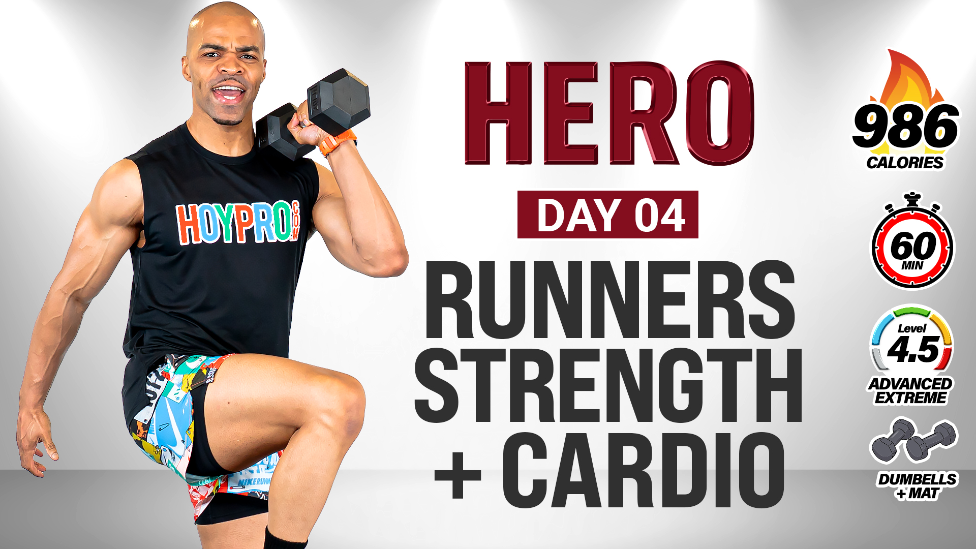 60 Minute Strength, Conditioning & Power Workout for Runners - HERO #004