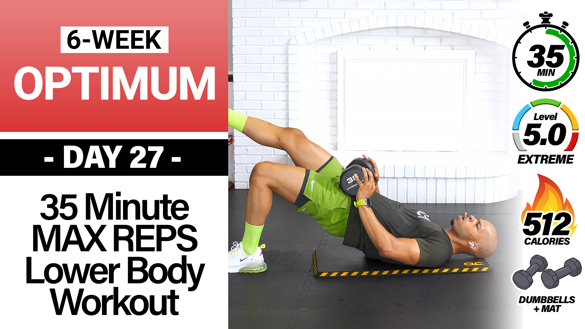 35 MIN 500 MAX Reps Lower Body Workout - OPTIMUM 27