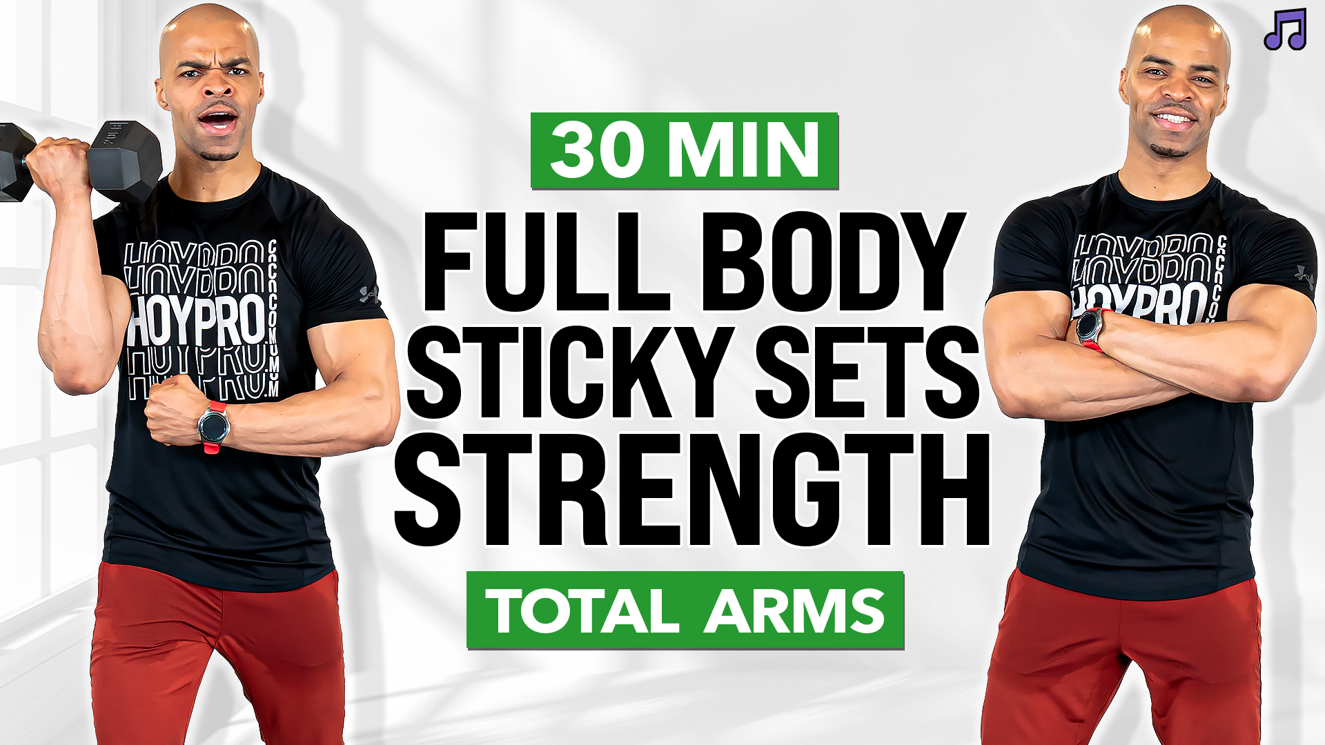 30 Minute Sticky Sets Compound Strength Workout (No Jumping) (Music)
