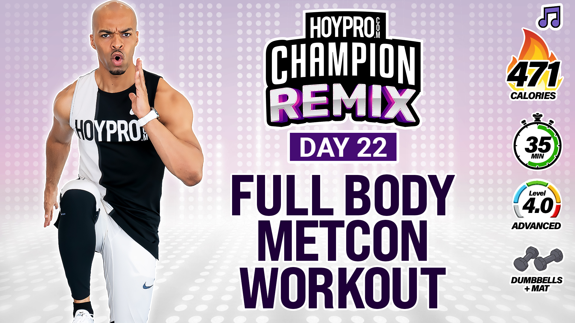 35 Minute Full Body Hybrid METCON Workout - Champion REMIX #22 (Music)