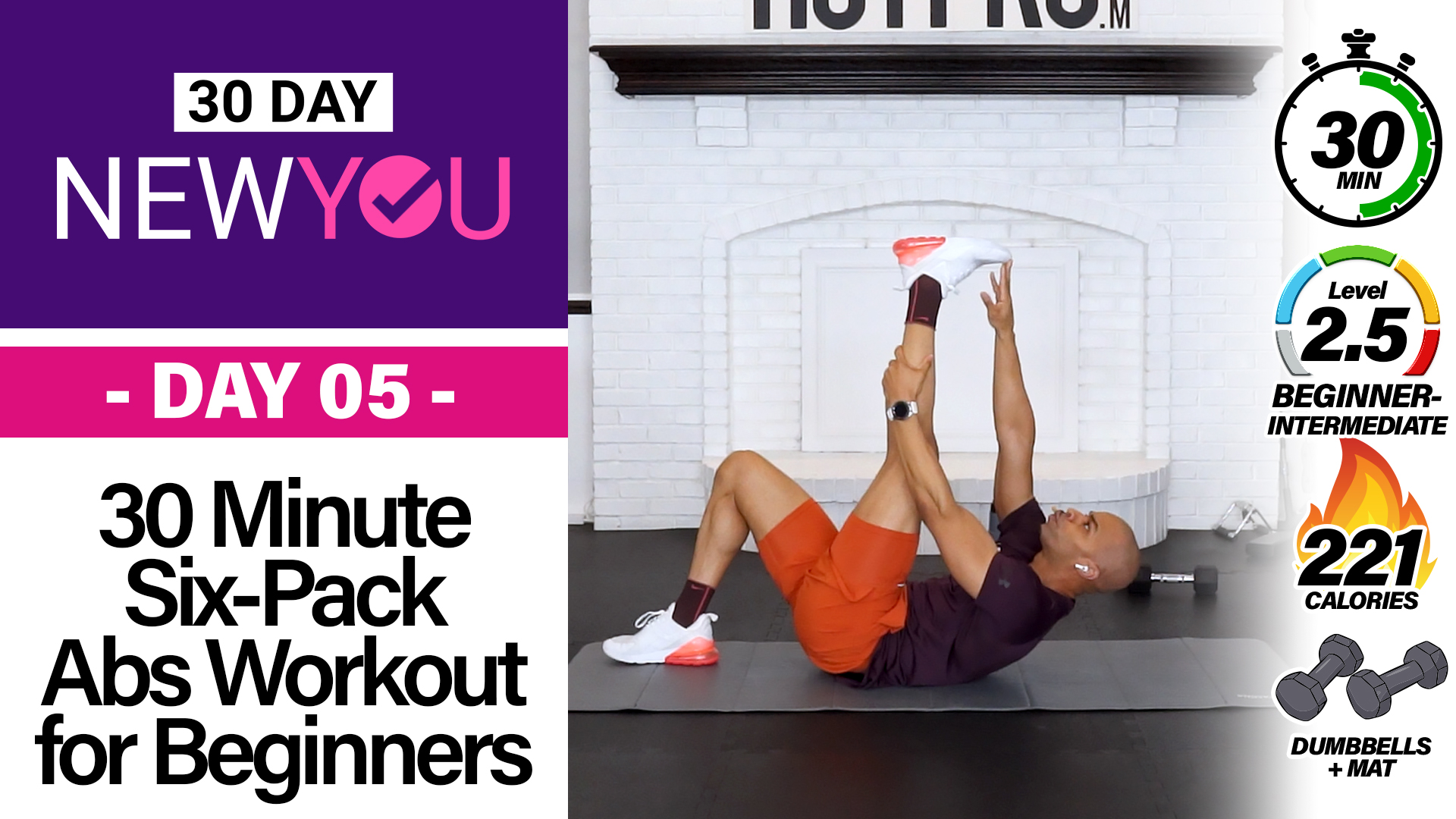 30 Minute Six Pack Abs Workout for Beginners NEW YOU 05 30