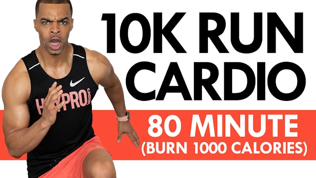 80 Minute 10K Non-Stop Cardio Marathon Workout (1,000 Calorie Run)