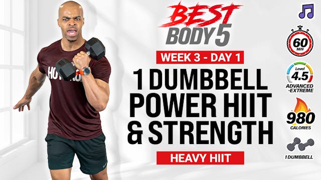 60 Minute One Dumbbell Power Strength...