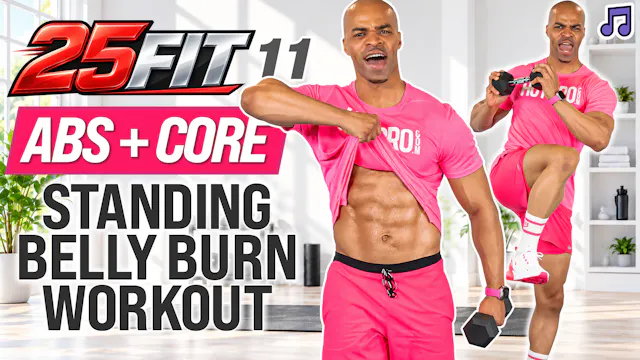 25 Minute Standing Abs & Belly Burn +...