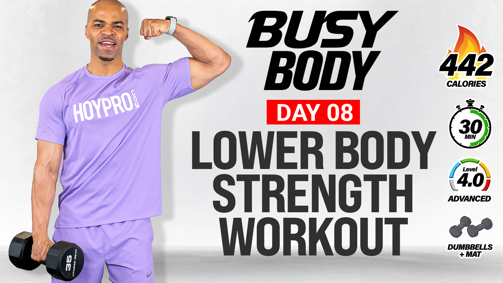 30 Minute Lower Body Strength Scan Workout - BUSY BODY #08