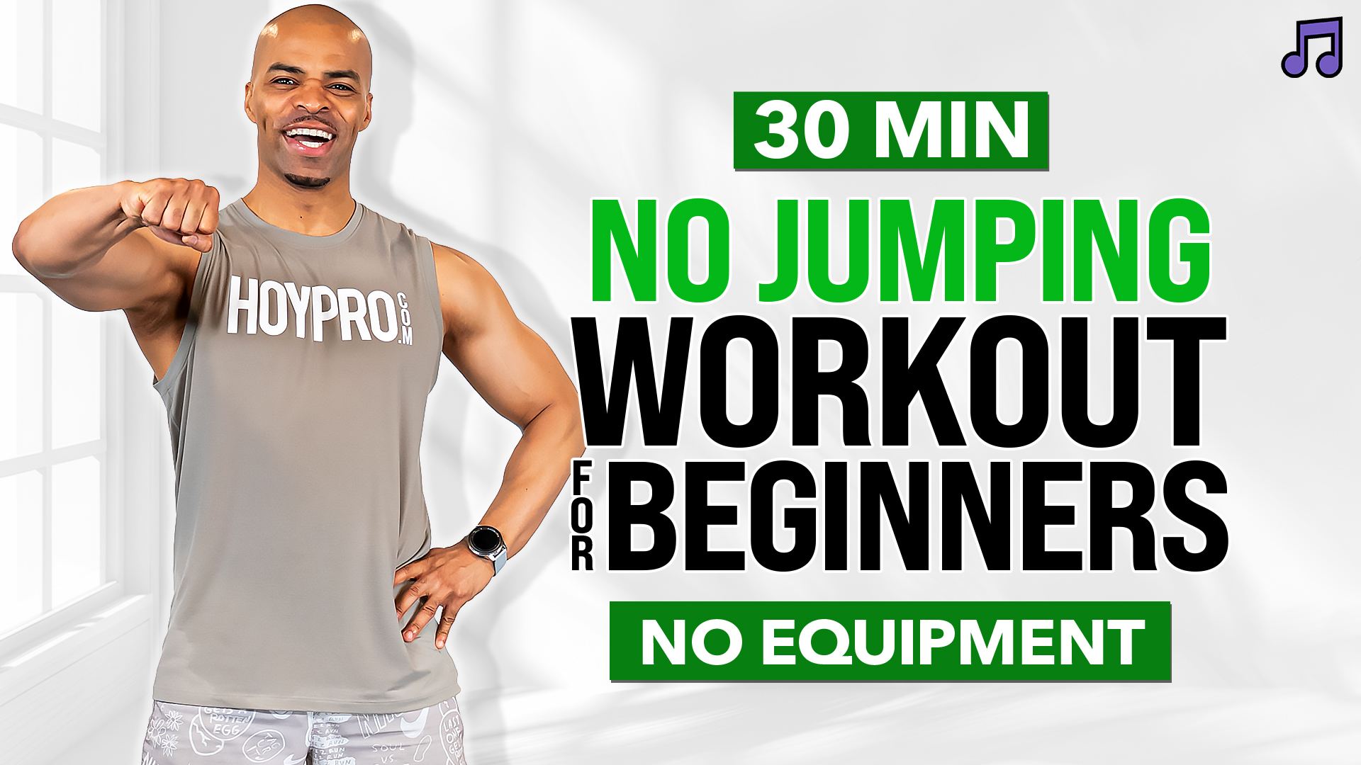 30 Minute Full Body Beginner Bodyweight Workout (No Jumping) (Music)