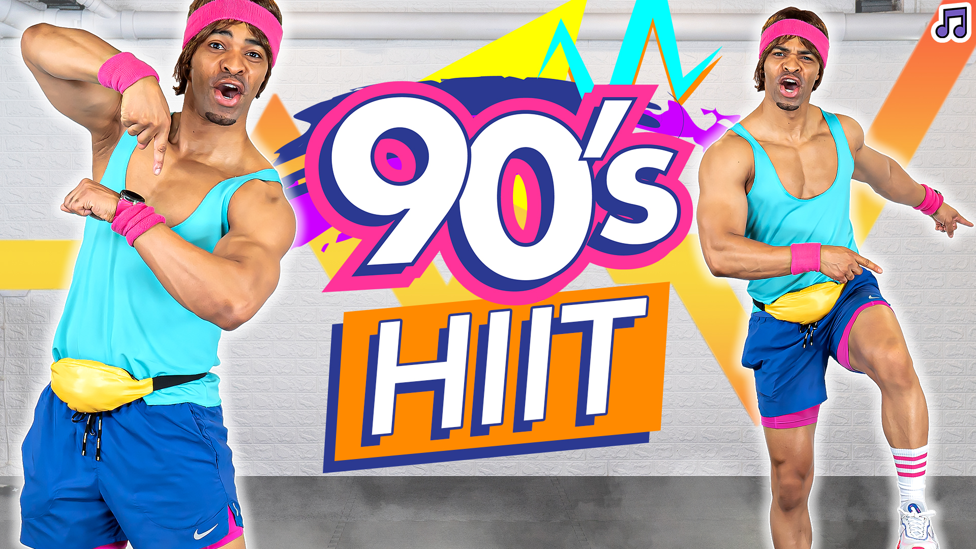 40 Minute LIVE 90s Themed Full Body Workout (No Equipment) (Music)