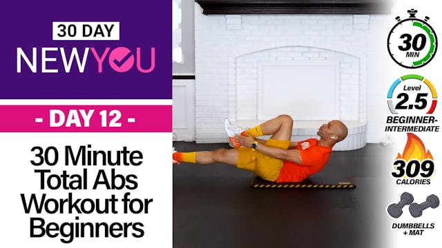 30 Minute Total Abs Workout for Beginners - NEW YOU #12