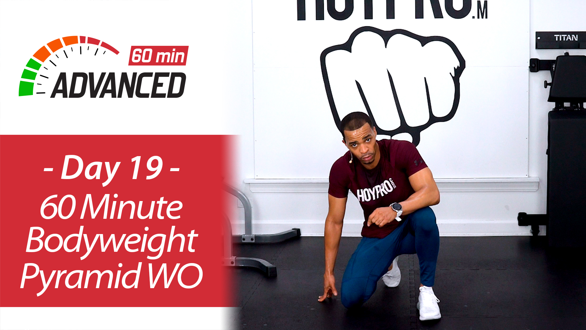 60 Minute BRUTAL Bodyweight Pyramid HIIT + Abs - Advanced 60 #19