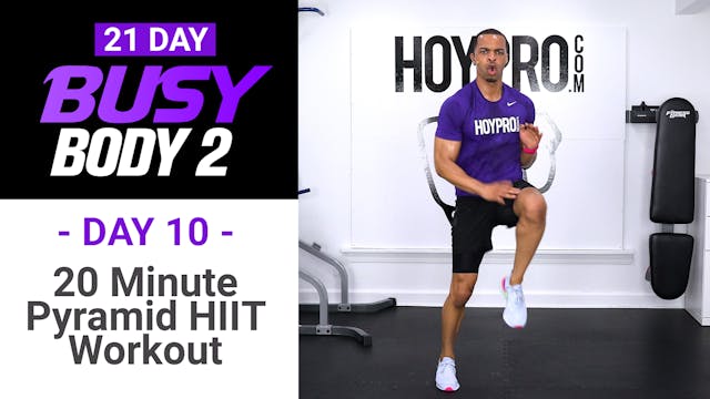 20 Minute No Equipment Pyramid HIIT W...