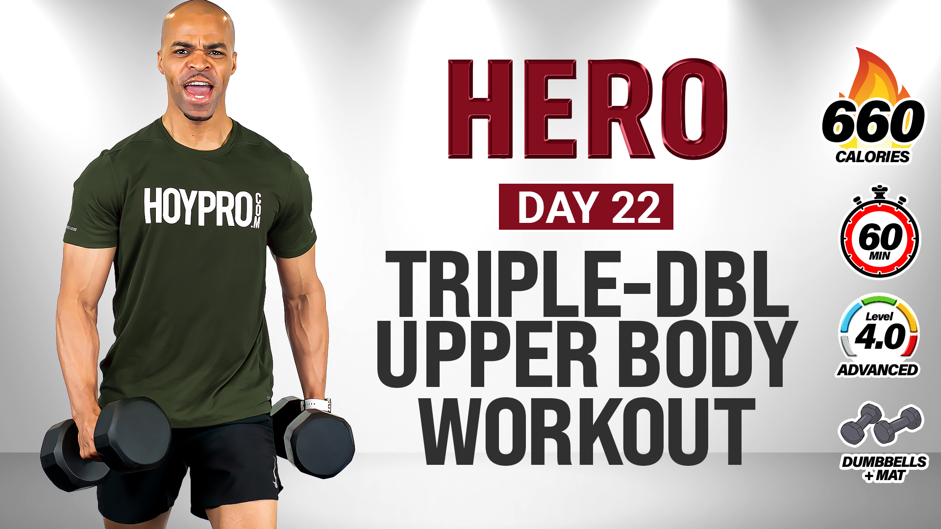 60 Minute Triple-Double Time Arms + Abs - HERO #022