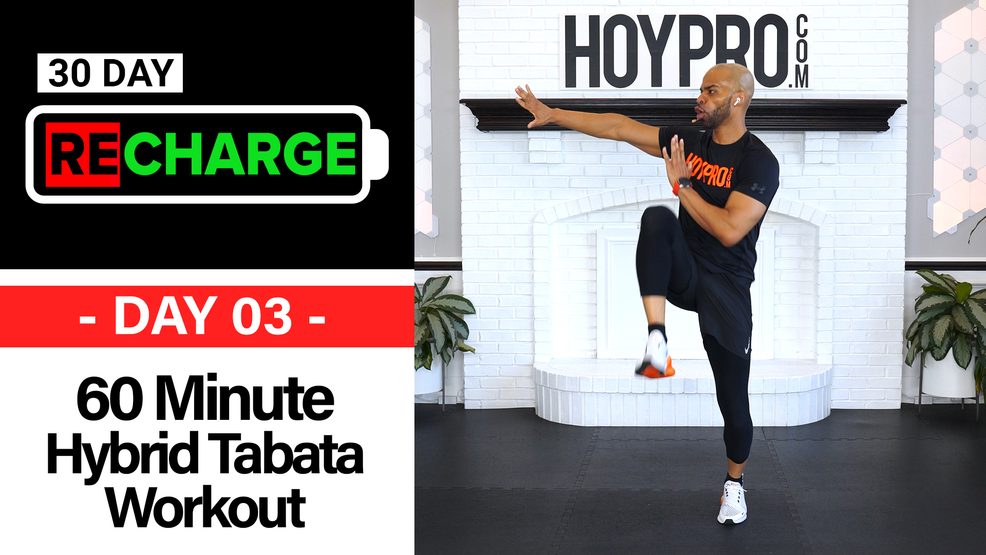 60 Minute Intermediate Hybrid Tabata Workout - Recharge #03