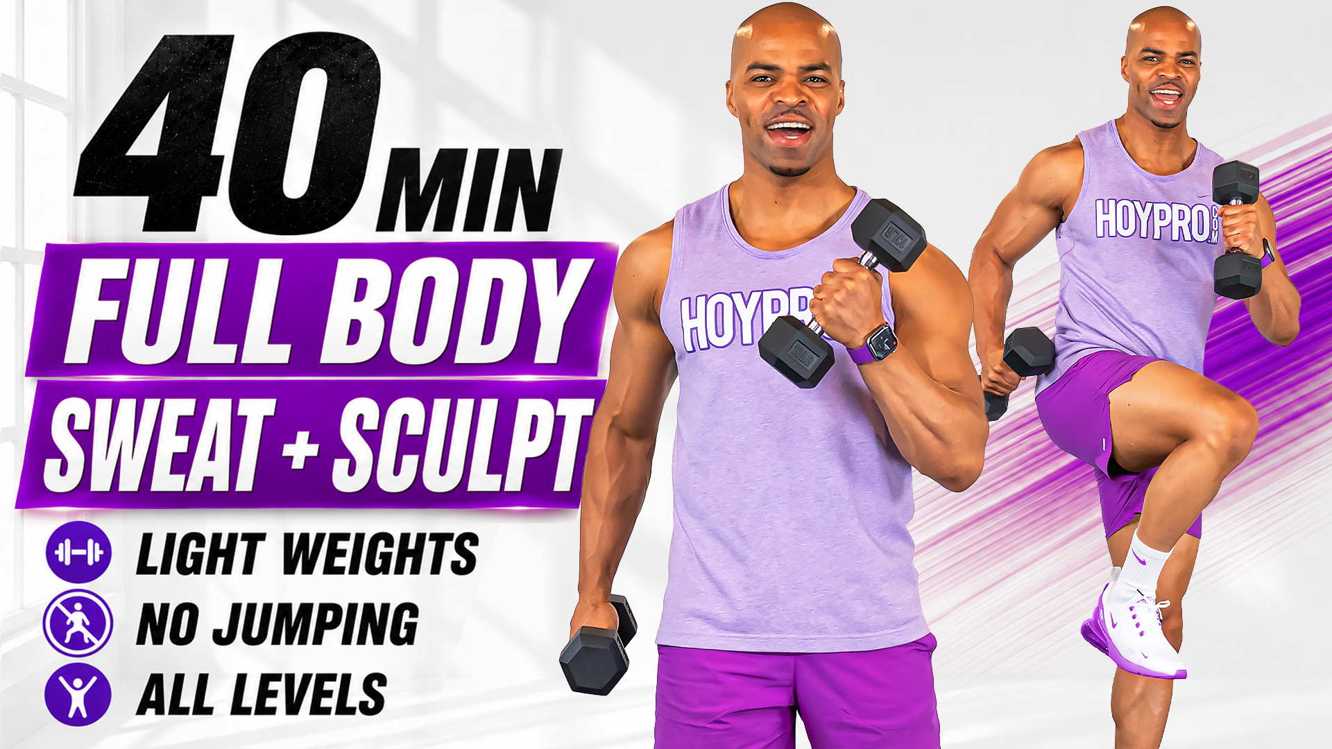 40 Minute Full Body Light Weight Sweat + Sculpt (All Standing)