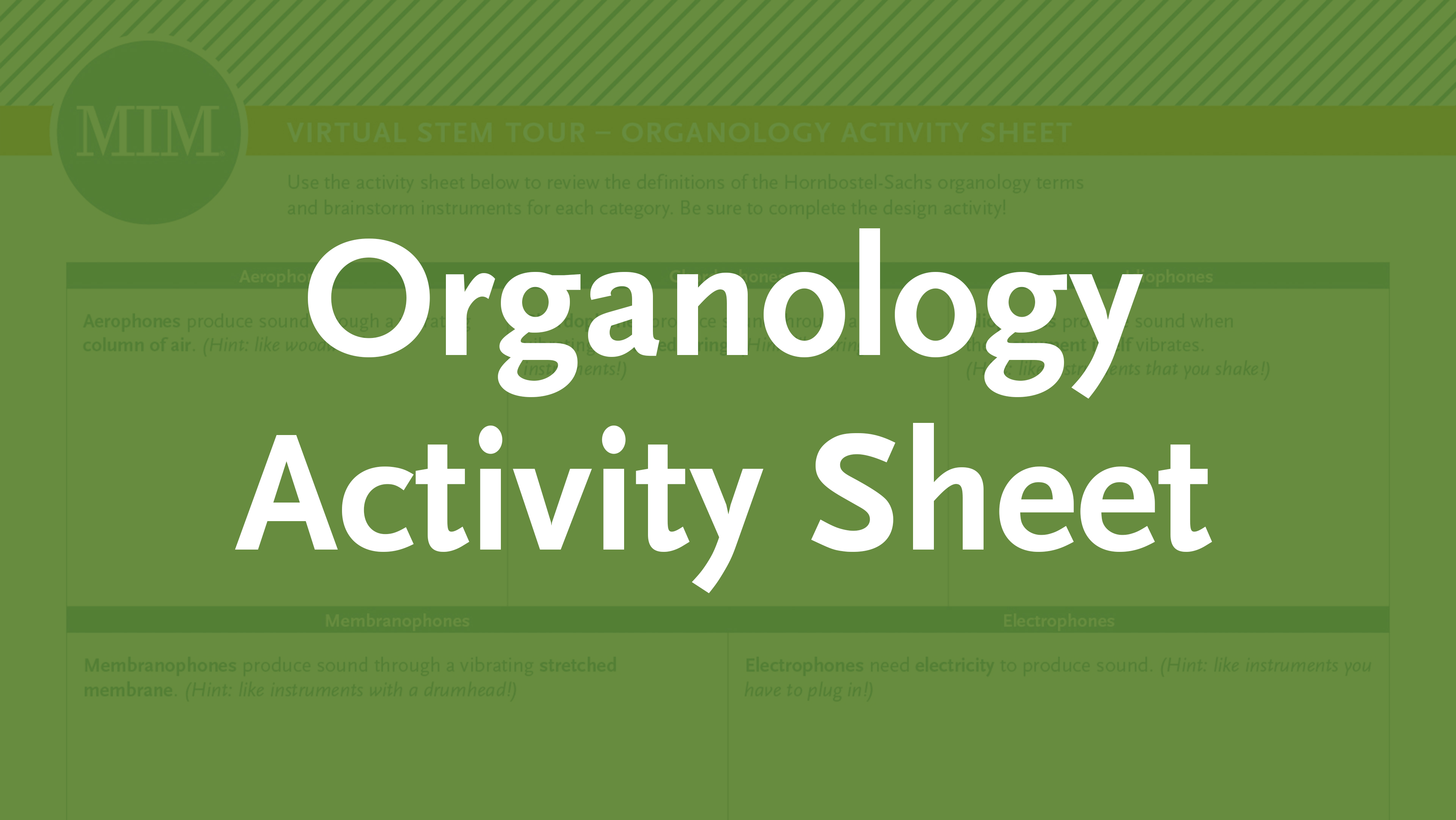 2 – Organology Activity Sheet