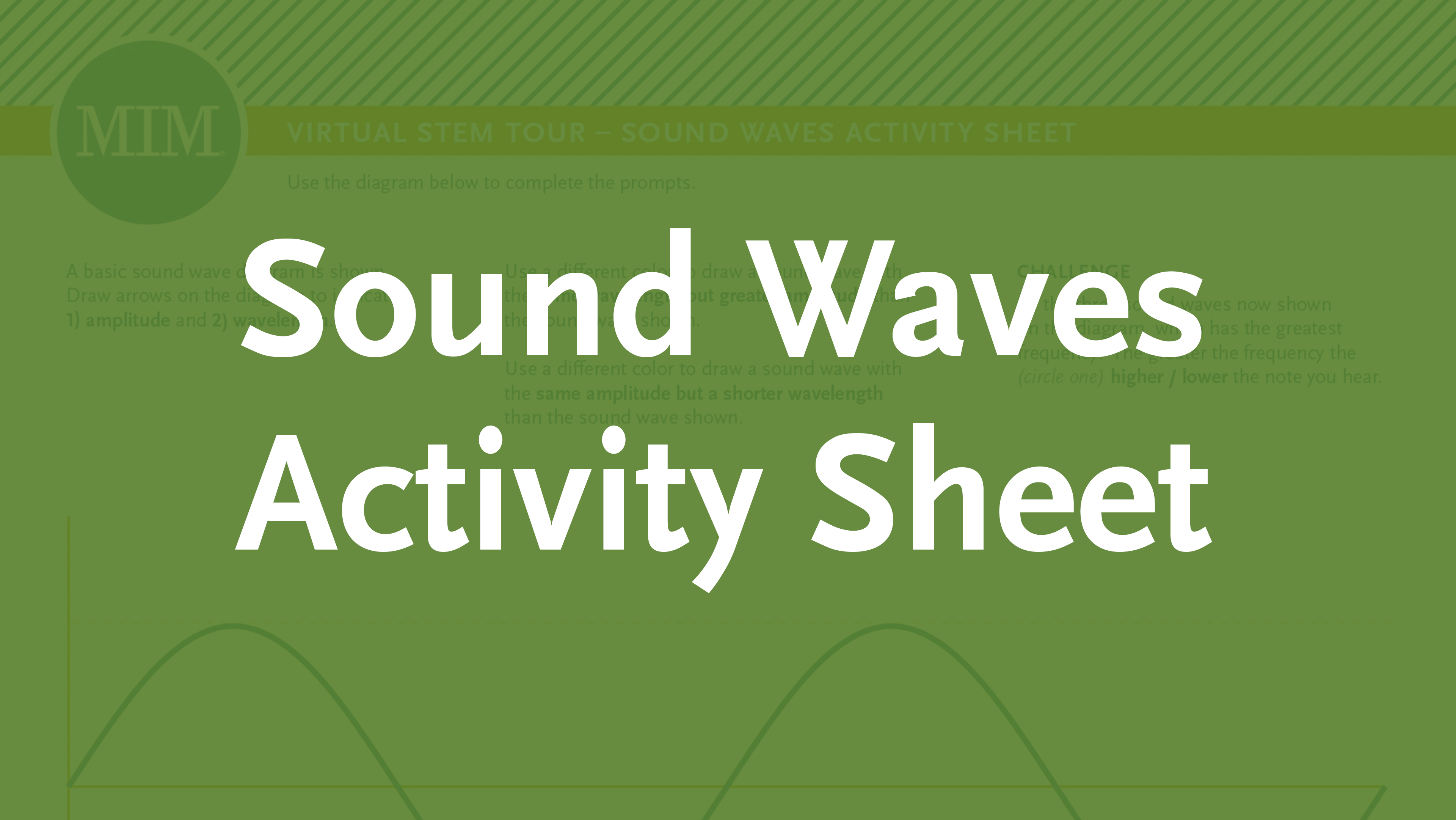 1 – Sound Waves Activity Sheet