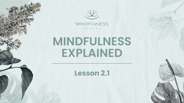 2.1 - Mindfulness Explained