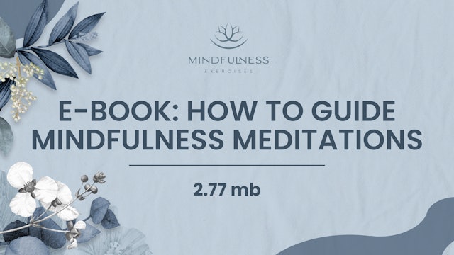 E-Book: How to Guide Mindfulness Meditations