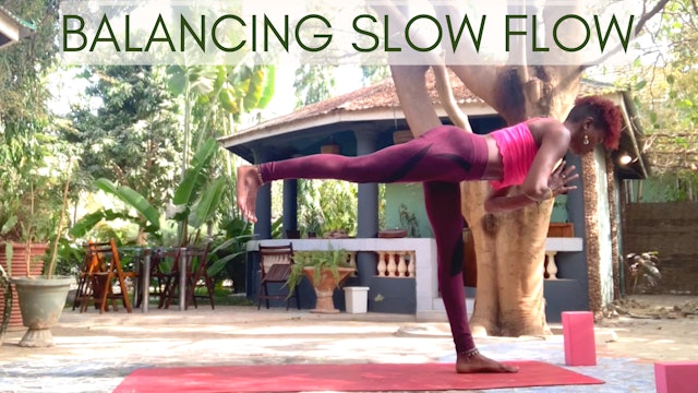 12 Min Slow Flow with Coco to Soothing Music - Ground and Balance