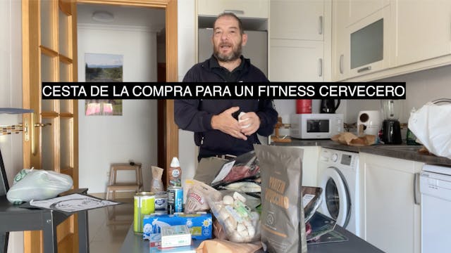 Cesta de la compra fitness cervecero 