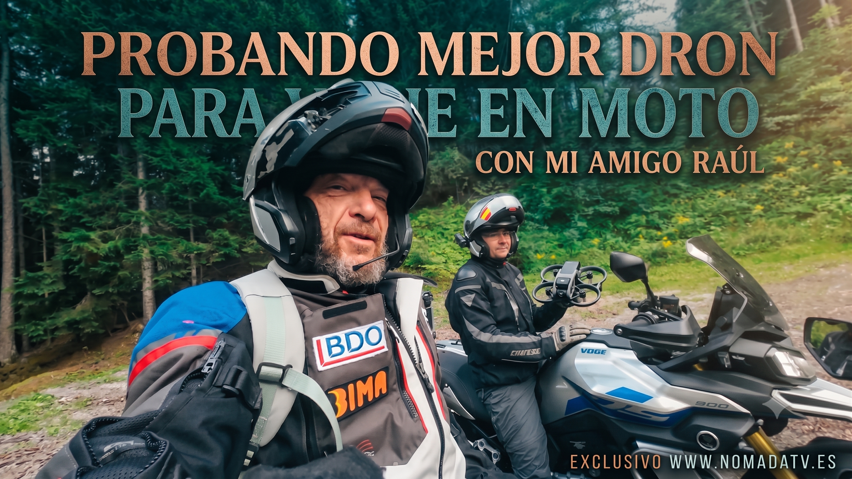 El dron definitivo para viajar en moto