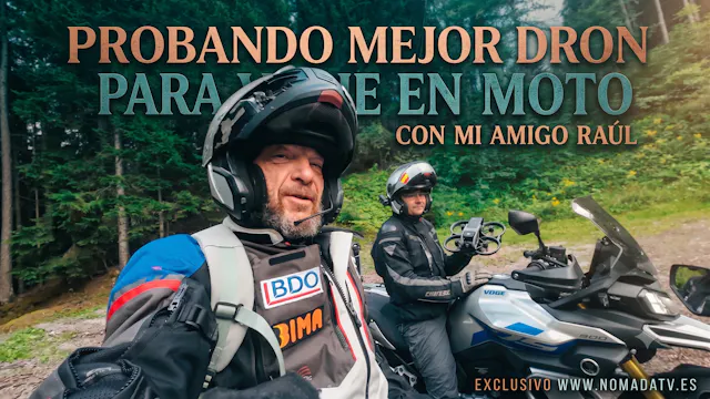 El dron definitivo para viajar en moto