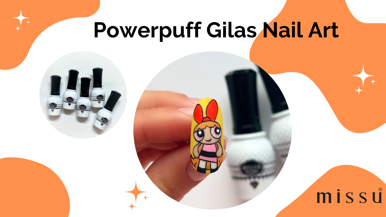 Powerpuffgirls nail art
