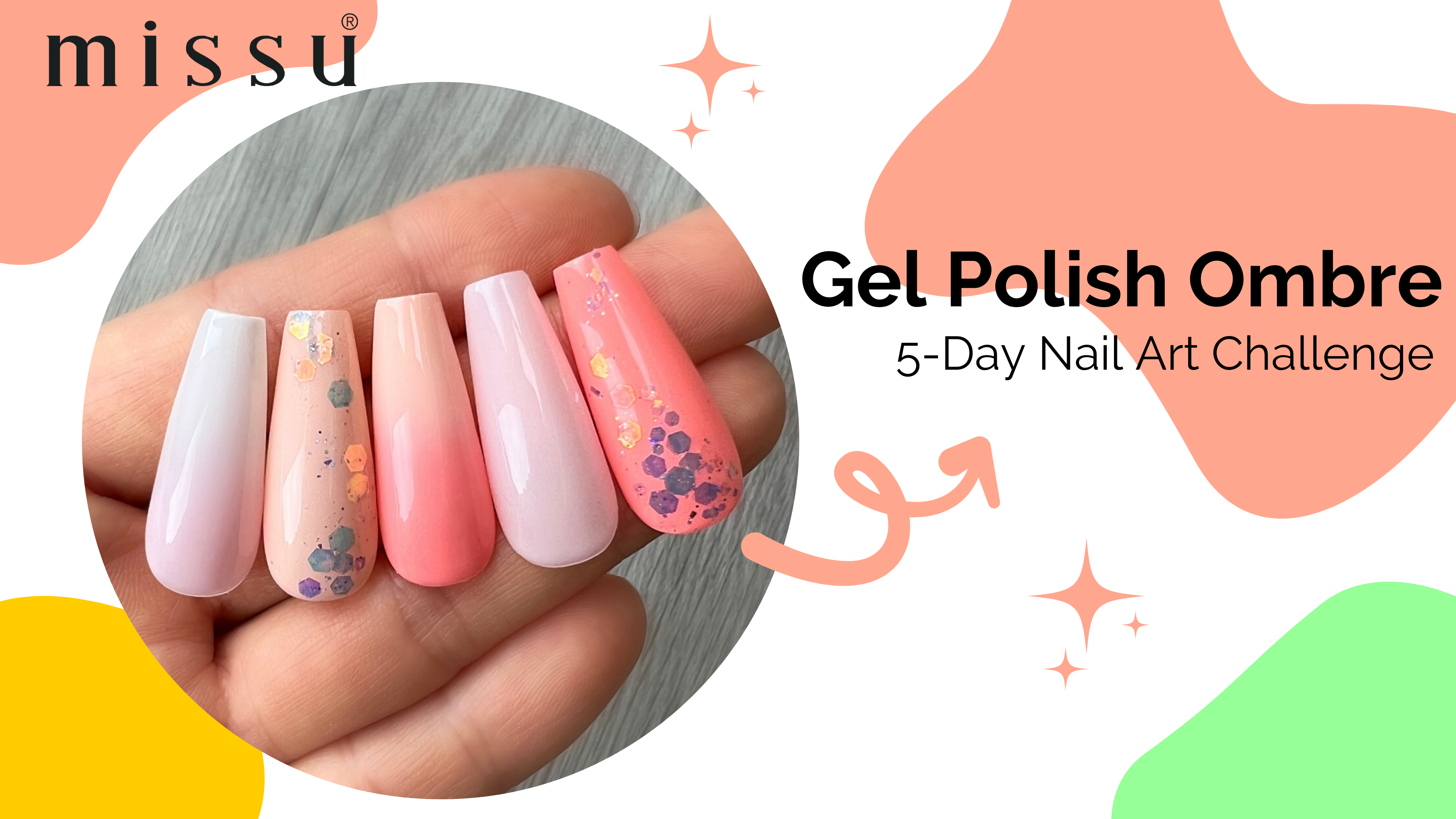 Gel Polish Ombre (Fire & Peach Bud)