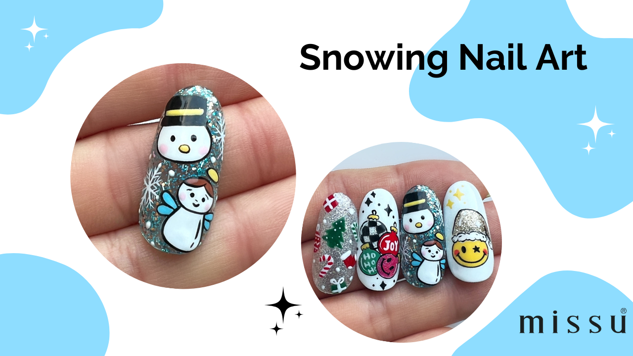 Snowing Nail Art