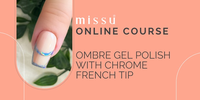 Ombre Gel Polish With Chrome French Tip
