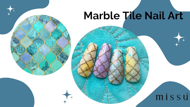 Marble Tile Nail Art