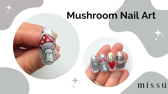 mushroom nail art