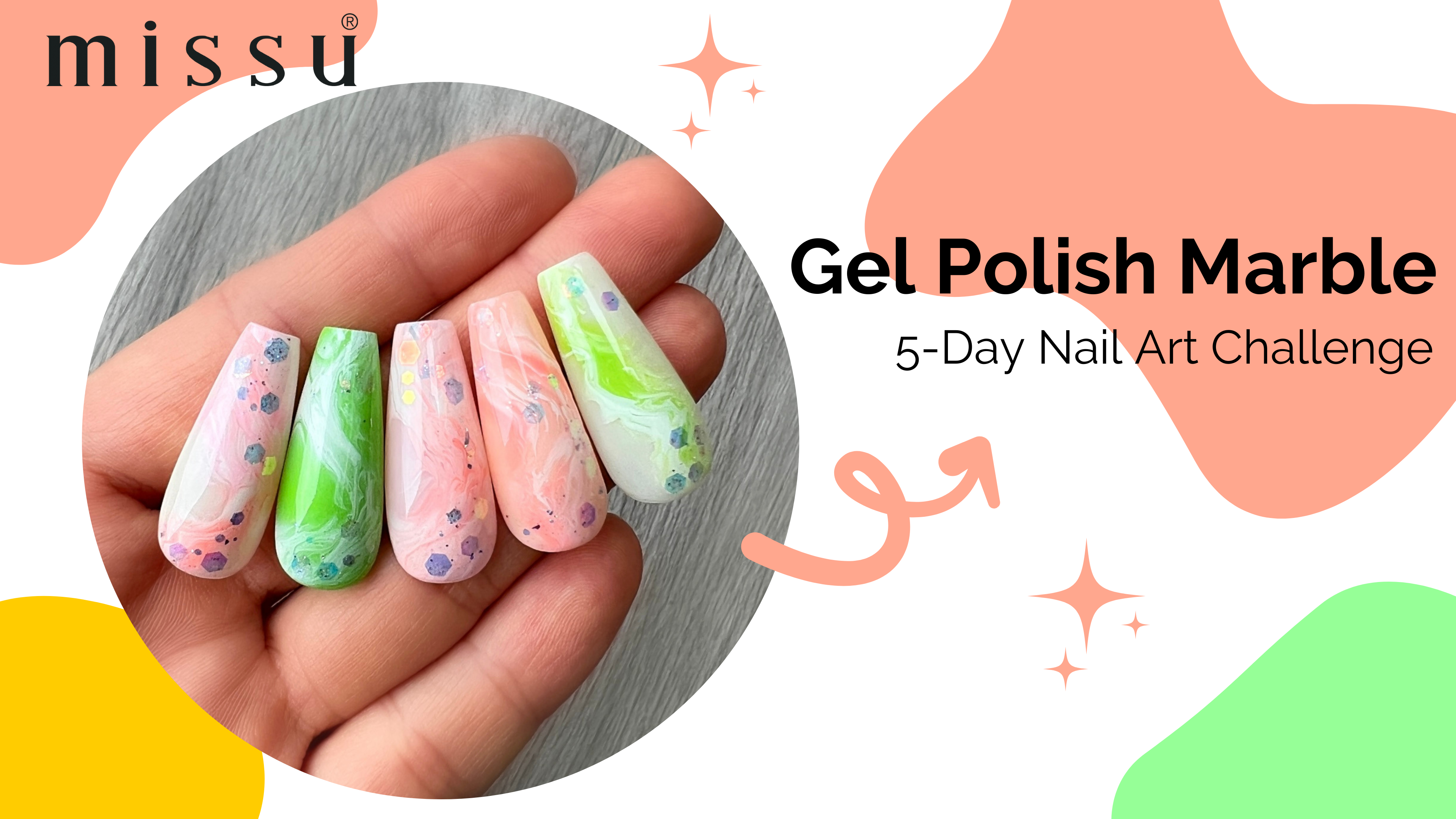 Gel Polish Marble Nail Art