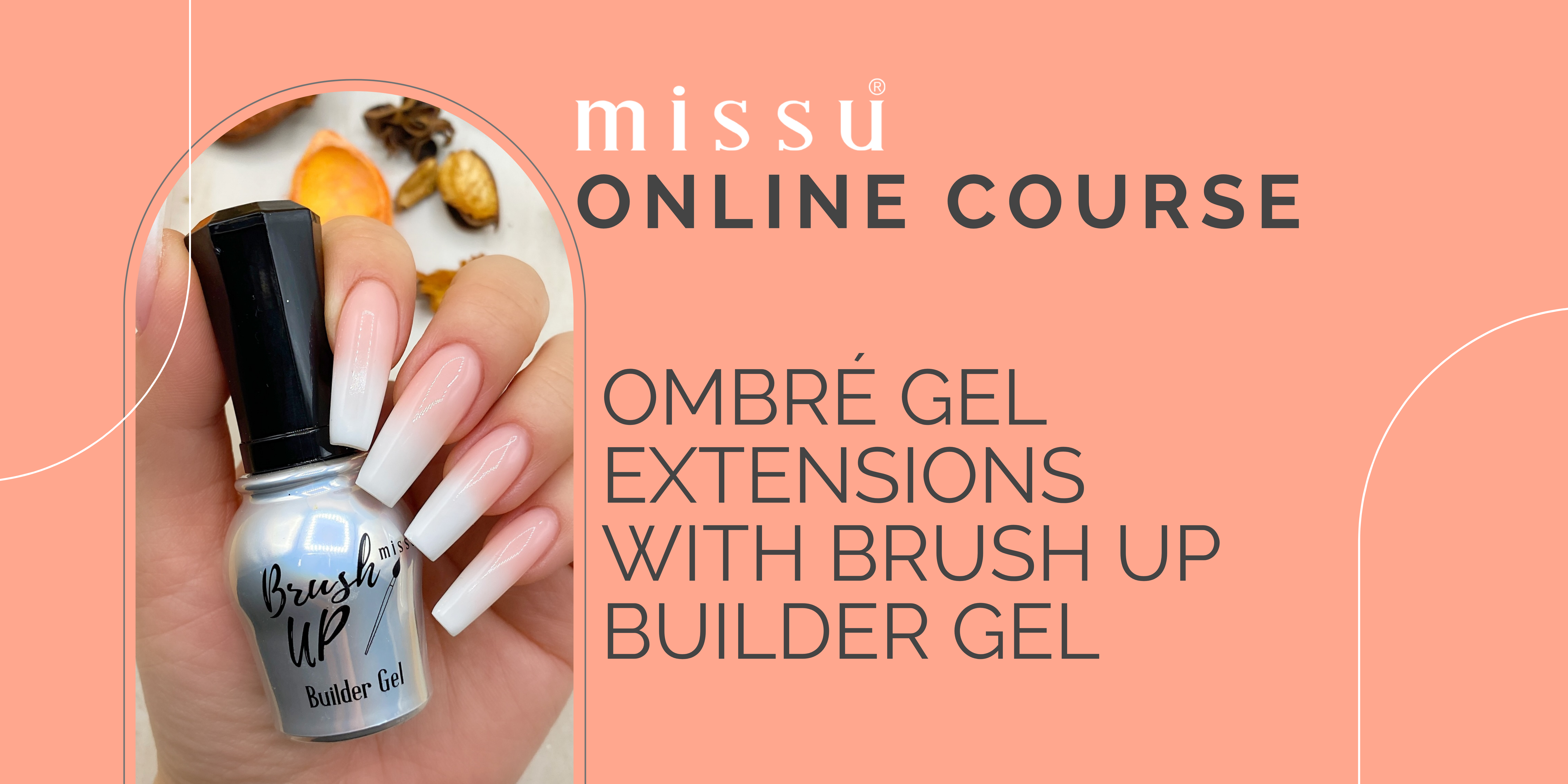 Ombre Gel Extensions with Brush Up Builder Gel 