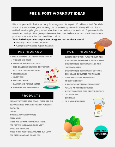 Pre & Post Workout Ideas