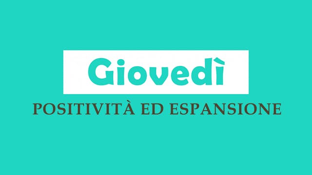 Giovedì - Flow creativo