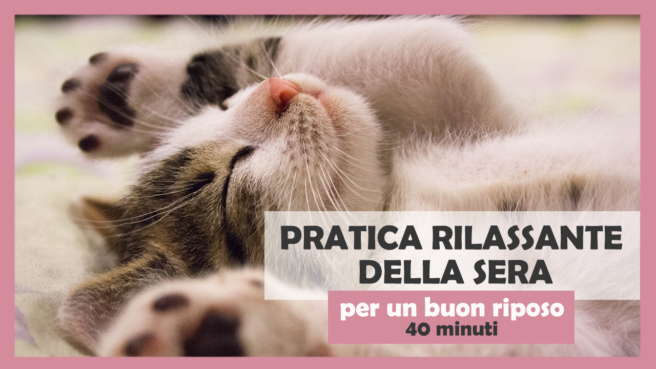 Pratica rilassante della sera - per un buon riposo